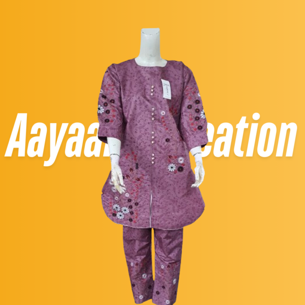 Women 2 Piece Stitched Suit-AC-010 - Image 2