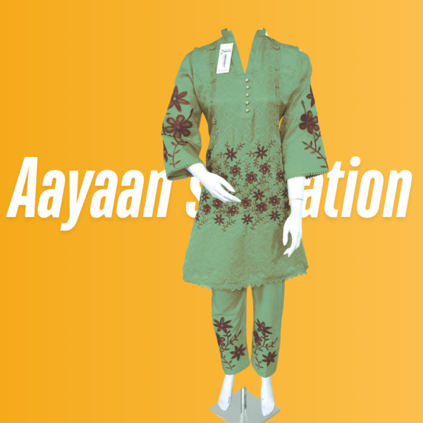 Women 2 Piece Stitched Suit-AC-006 - Image 9