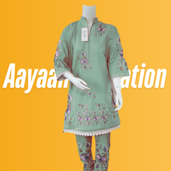 Women 2 Piece Stitched Suit-AC-007 - Image 3