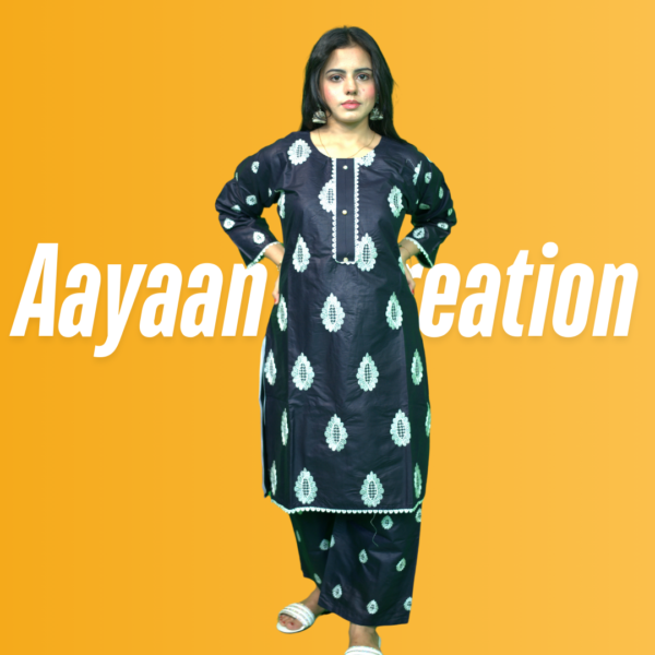 Women 3 Piece Stitched Suit-AC-002 - Image 2