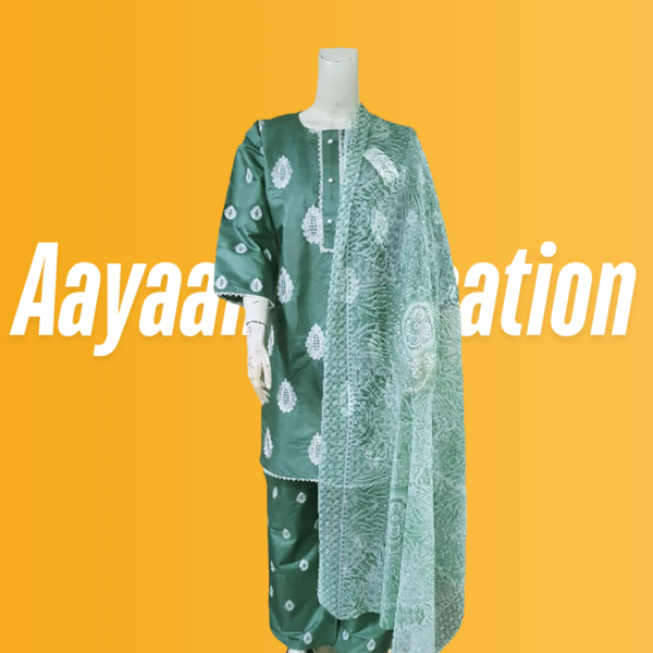 Women 3 Piece Stitched Suit-AC-002 - Image 14