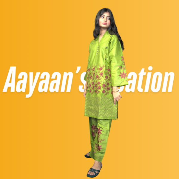 Women 2 Piece Stitched Suit-AC-006 - Image 7