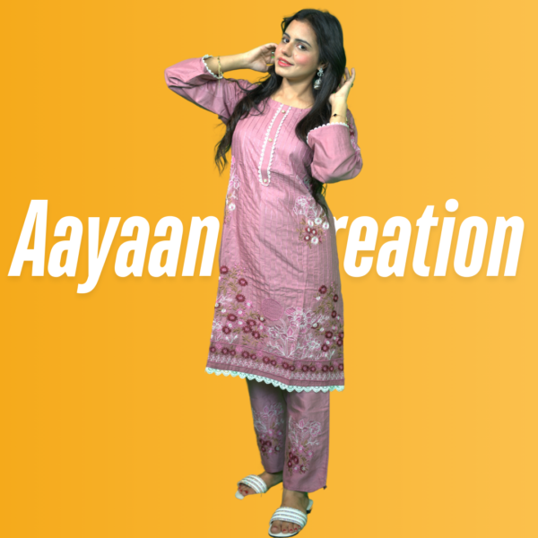 Women 2 Piece Stitched Suit-AC-002 - Image 4