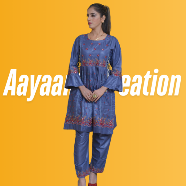 Women 2 Piece Stitched Suit-AC-004 - Image 3