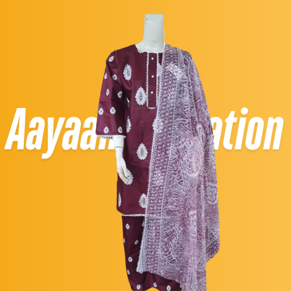 Women 3 Piece Stitched Suit-AC-002 - Image 15