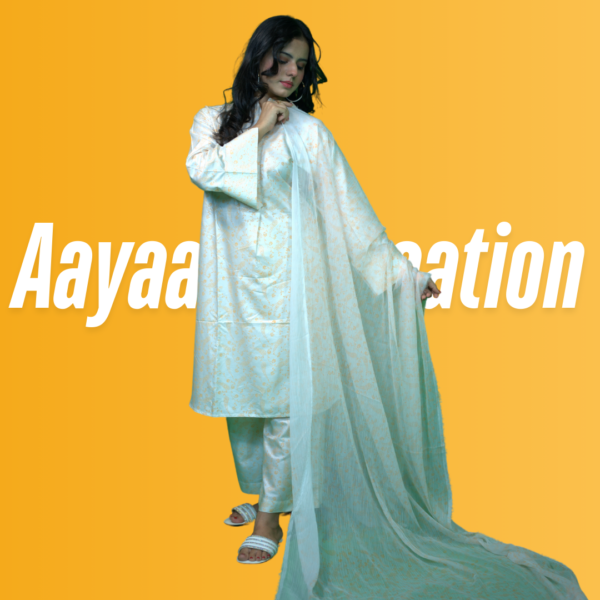 Women 3 Piece Stitched Suit-AC-006 - Image 3