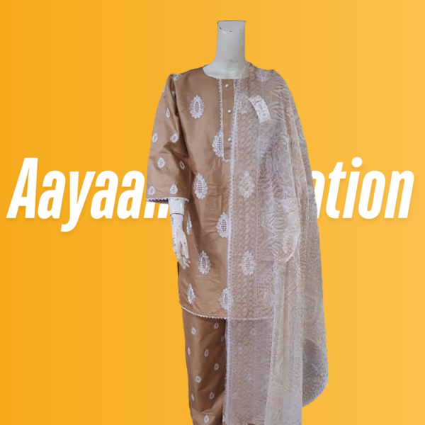 Women 3 Piece Stitched Suit-AC-002 - Image 16