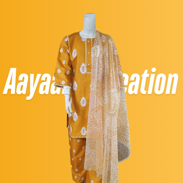 Women 3 Piece Stitched Suit-AC-002 - Image 17