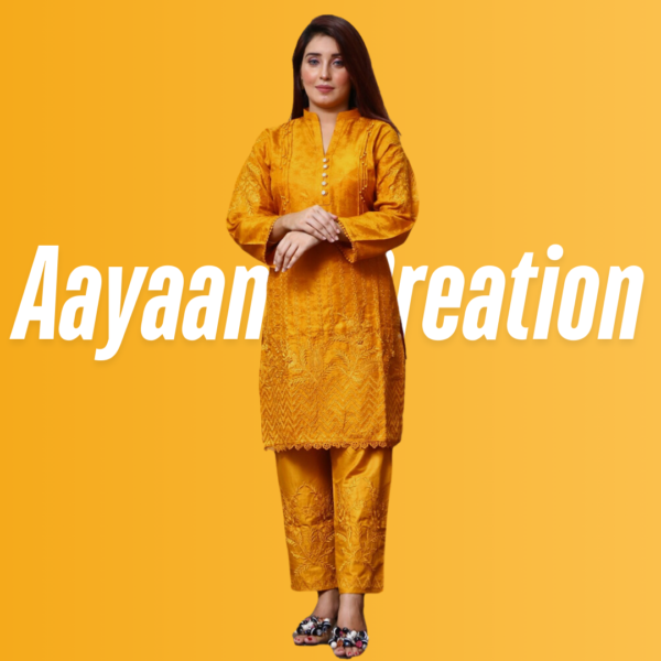Women 2 Piece Stitched Suit-AC-001 - Image 3