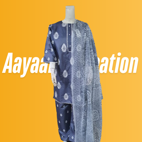 Women 3 Piece Stitched Suit-AC-002 - Image 18