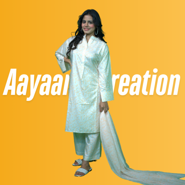 Women 3 Piece Stitched Suit-AC-006 - Image 5