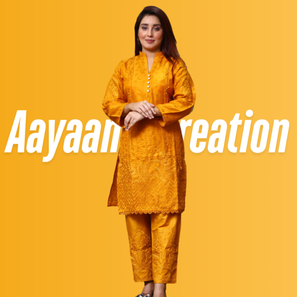 Women 2 Piece Stitched Suit-AC-001 - Image 4