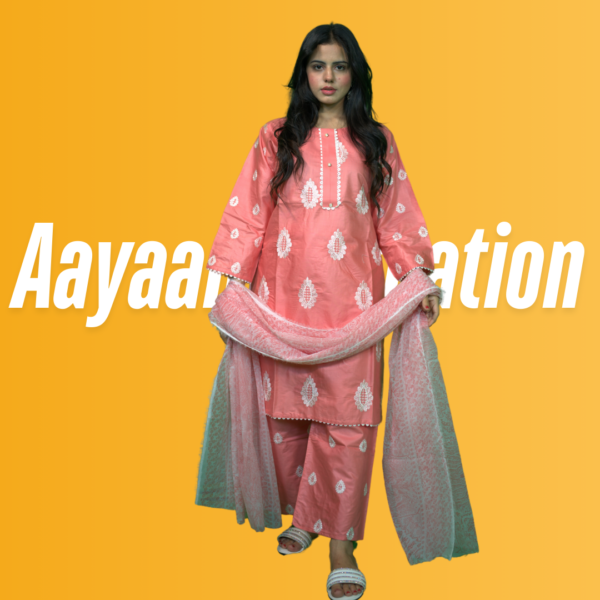 Women 3 Piece Stitched Suit-AC-002 - Image 7