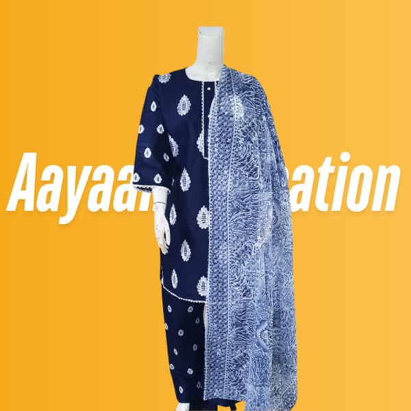 Women 3 Piece Stitched Suit-AC-002 - Image 19