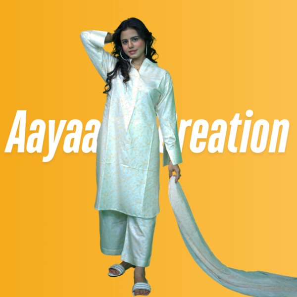 Women 3 Piece Stitched Suit-AC-006 - Image 6