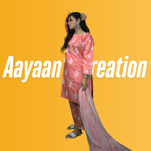 Women 3 Piece Stitched Suit-AC-002 - Image 8