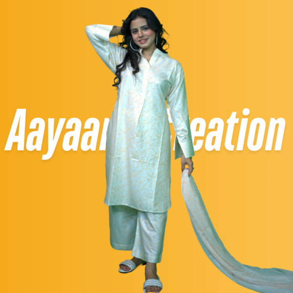 Women 3 Piece Stitched Suit-AC-006 - Image 2