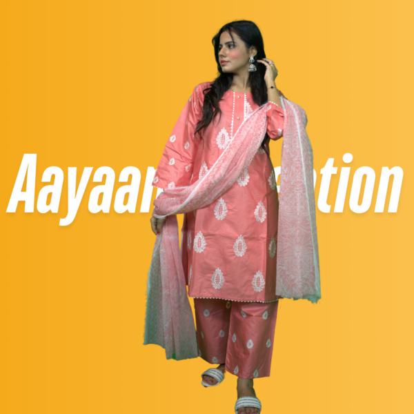 Women 3 Piece Stitched Suit-AC-002 - Image 9