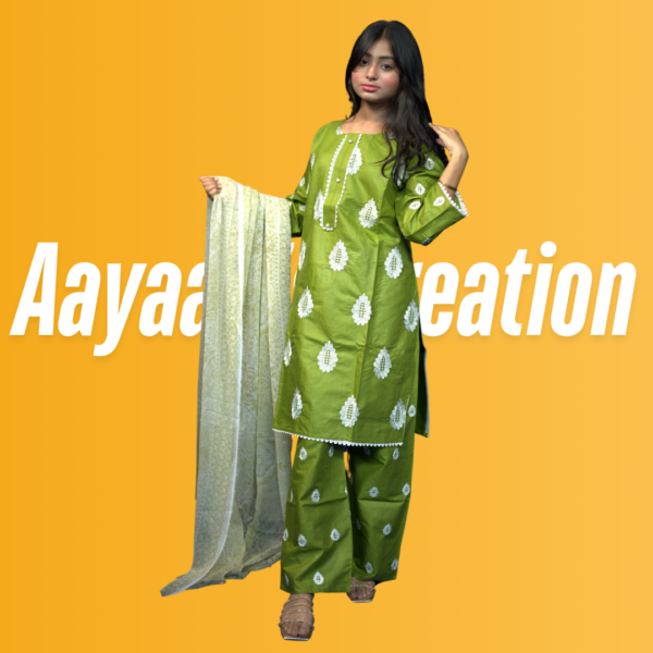 Women 3 Piece Stitched Suit-AC-002 - Image 10